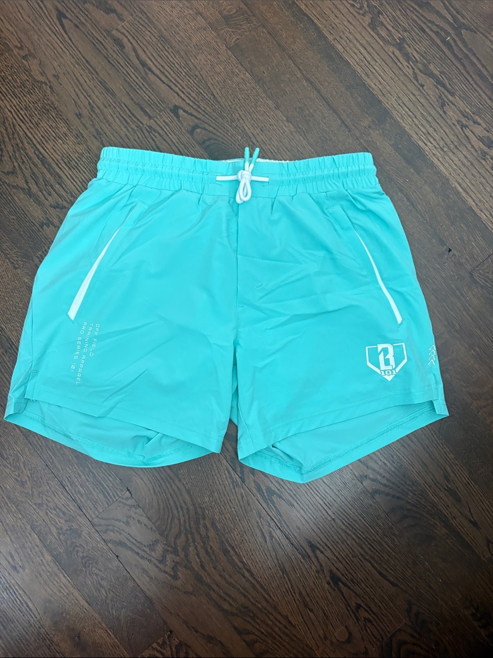 Men's Teal Athletic Swim Shorts with Drawcord